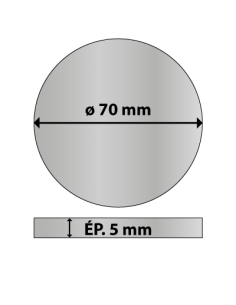 Platine ronde en acier diam. 70 mm ép. 5 mm 2