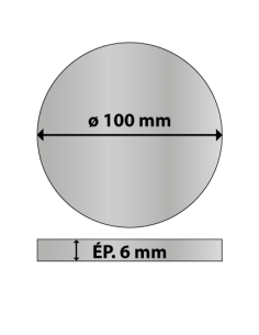 Platine ronde en acier diam. 100 mm ép. 6 mm 2