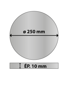 Platine ronde en acier diam. 250 mm ép. 10 mm 2
