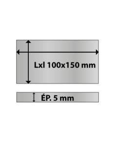 Platine rectangulaire en acier 100x150 ép. 5 2