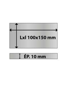 Platine rectangulaire en acier 100x150 ép. 10 2