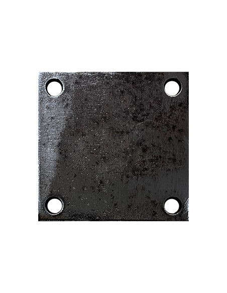 Platine carrée en acier 4 trous 150x150 ép. 8 mm ø trou 11 mm