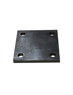 Platine carrée en acier 4 trous 80x80 ép. 5 mm ø trou 11 mm 2