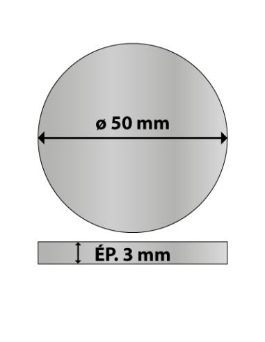 Platine ronde en acier ø 50 mm ép. 3 mm
